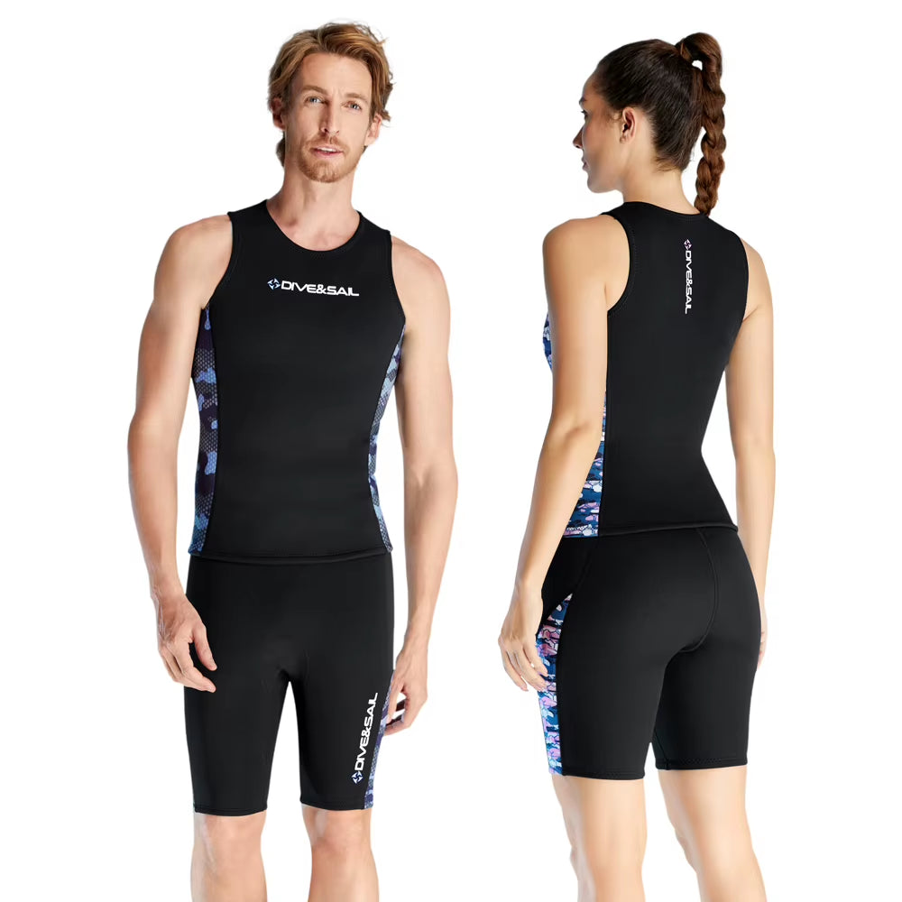2MM Split Wetsuit Vest Shorts Neoprene Cold Wetsuit Elastic Thickened Snorkeling Warm Swimming Beach Surfing Wetsuitdropshipping