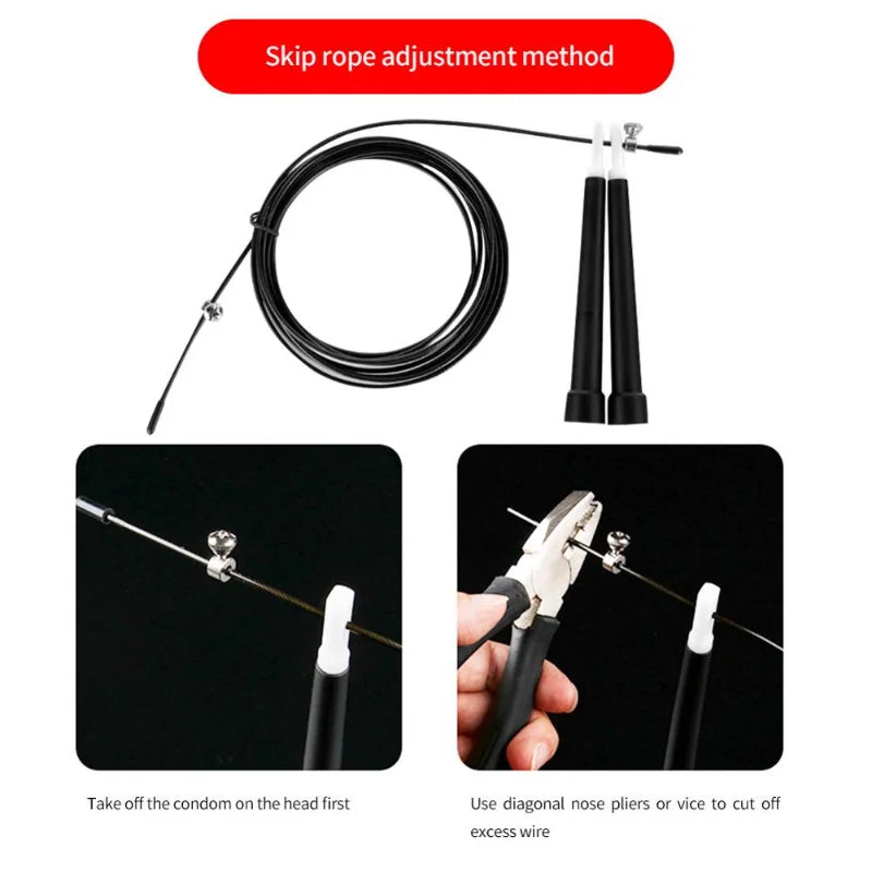 1Pcs Speed Jumping Rope Steel Wire Durable Fast Jump Rope Cable Sport Exercise Workout Equipments Home Gym