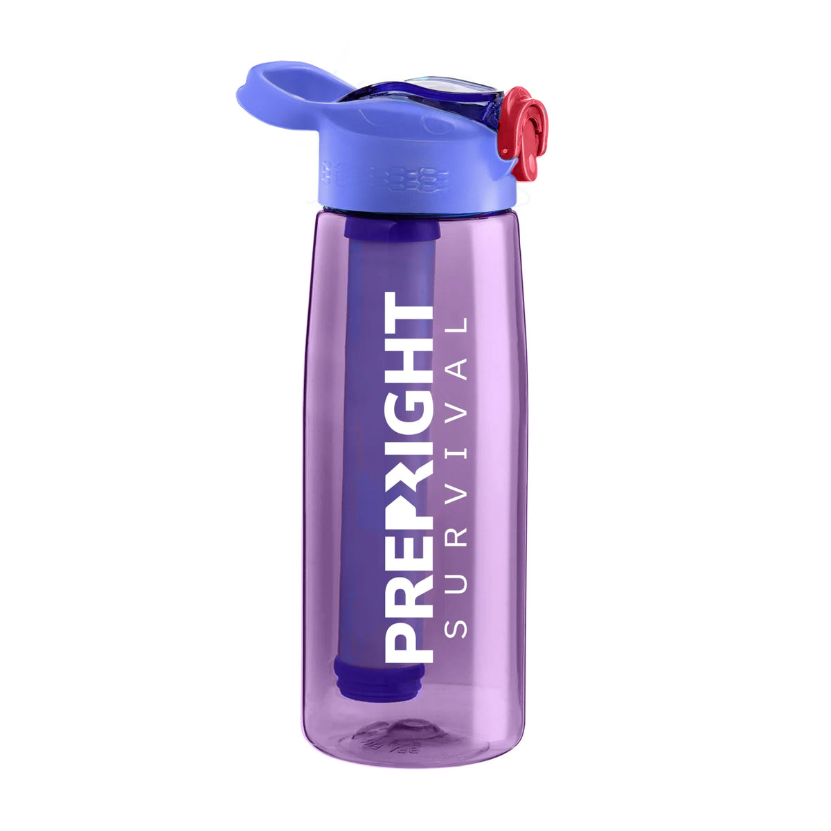 Prep-Right® Survival - 4-Stage Water Filter Bottle, Bpa-Free Water Bottle for Survival Gear, Camping, and Travel